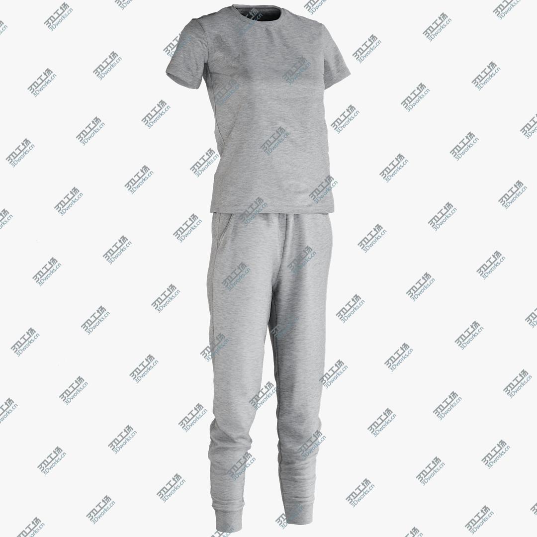 images/goods_img/202104093/Women's Sport Pants Tshirt 1 3D model/1.jpg